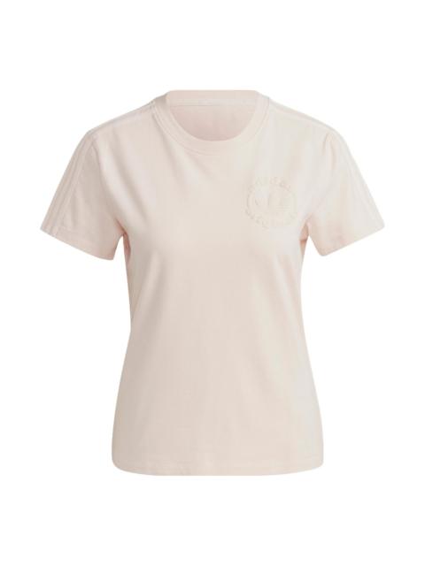 (WMNS) adidas originals Graphic Logo T-Shirt 'Milk Tea' IC6046