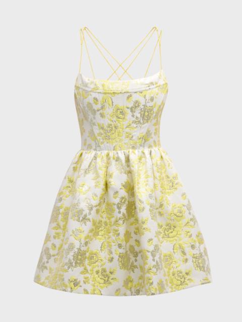 Nat Floral Strappy Mini Dress