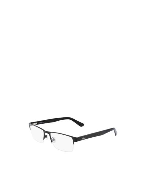 LACOSTE matte-finish rectangle-frame glasses