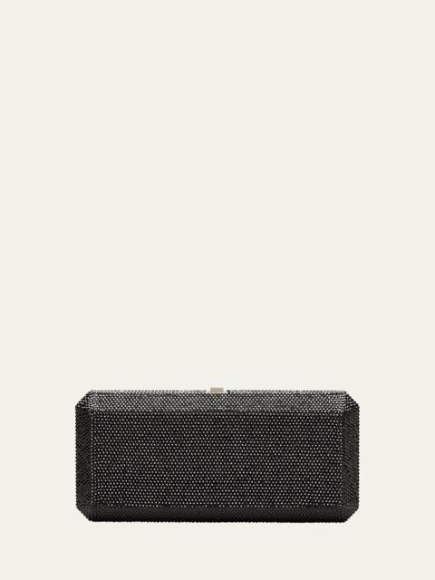 JUDITH LEIBER Slim Rectangle Fullbead Clutch Bag