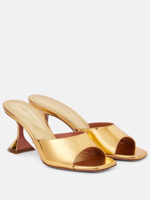 Amina Muaddi Lupita 70 metallic leather mules