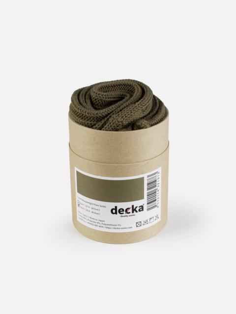 DEC-CAS-OLV Decka Cased Heavyweight Plain Socks - Olive