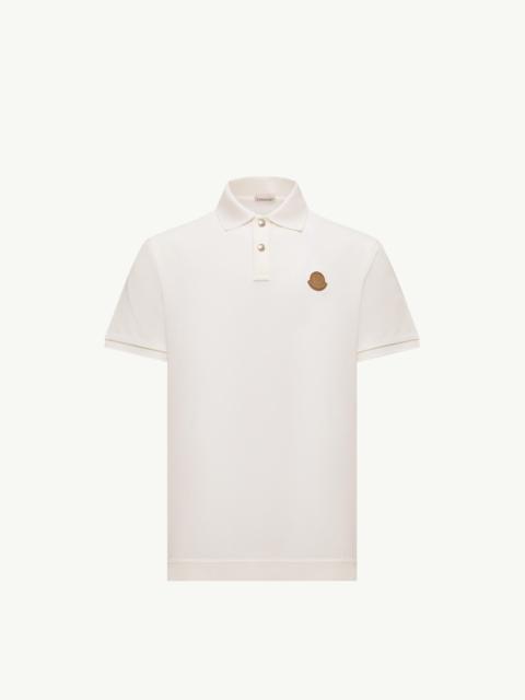 Moncler Logo Patch Cotton Piquet Polo Shirt