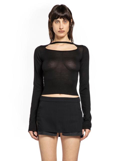 Rick Owens Temple Cropped Pull In Wool