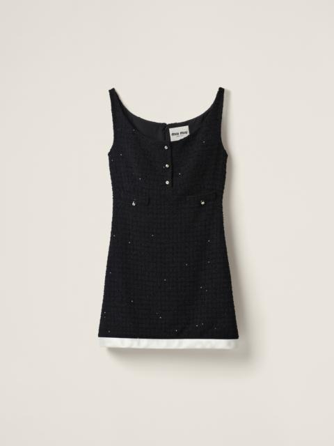Miu Miu Sequined bouclé mini-dress
