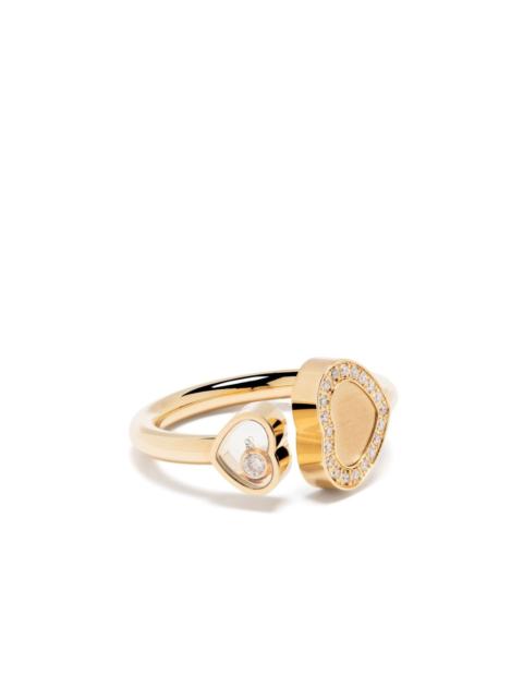 18kt yellow gold Happy Hearts diamond ring
