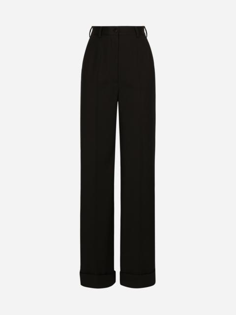 Dolce & Gabbana Flared wool gabardine pants