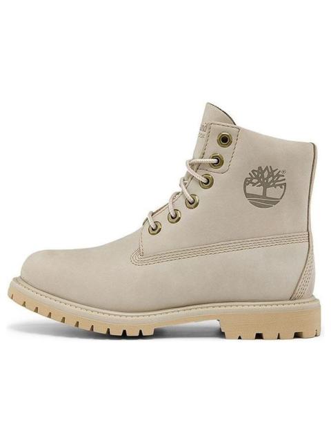 Timberland (WMNS) Timberland Paninara Collarless 6 Inch Wide Fit Waterproof Boots 'Light Grey Nubuck' A2M2SW