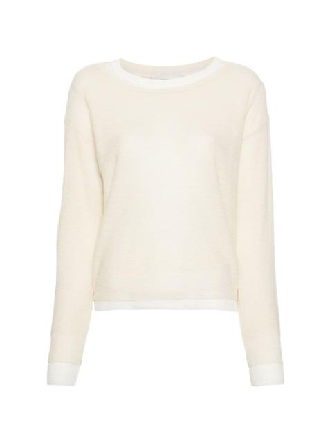 double-layer wool-blend jumper