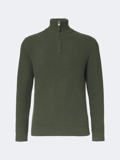 Allude Wool and cashmere half-zip sweater