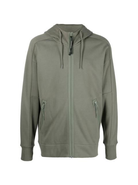 Goggles-detail zip-up hoodie