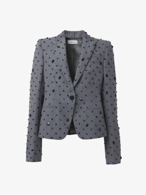 Alexander McQueen Cosmic Stone Embroidery Single-breasted Jacket