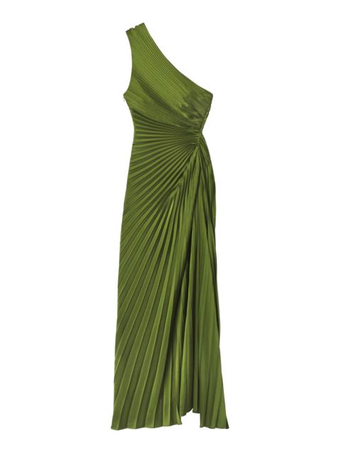 A.L.C. Lara Satin Pleated Gown