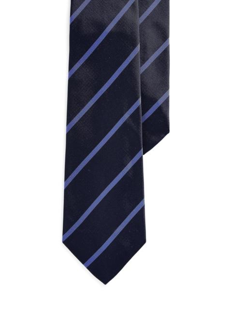 Ralph Lauren Men's Striped Silk Tie - Navy Blue