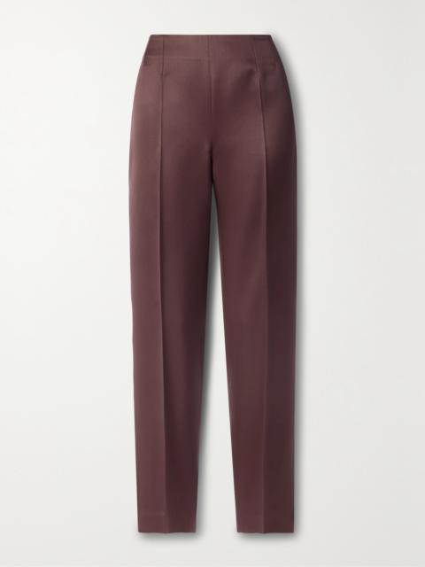 GABRIELA HEARST Masto Organic Wool And Silk-blend Satin Tapered Pants