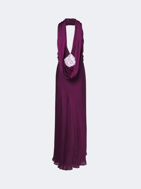 CHRISTOPHER ESBER Cesura draped open-back silk satin gown