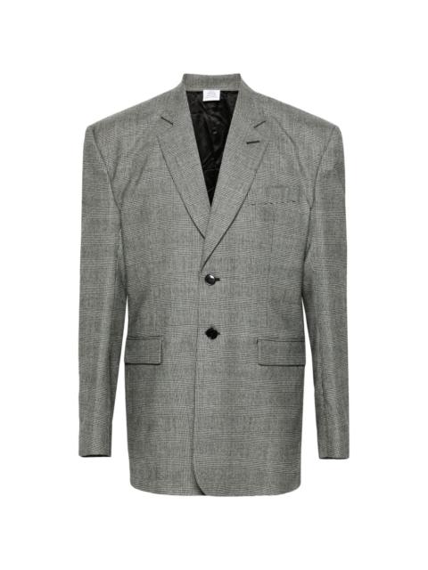 VETEMENTS Prince of Wales single-breasted blazer