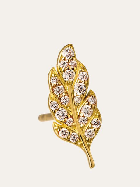 SYDNEY EVAN 14k Diamond Feather Stud Earring, Single