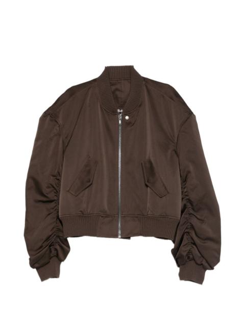 Rick Owens ruched flight bomber jacket