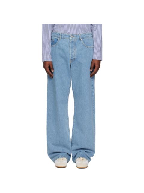 Dries Van Noten Blue Straight Leg Jeans