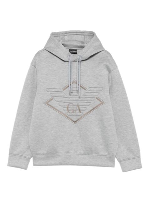EMPORIO ARMANI logo-embroidered hoodie
