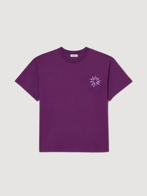 Sandro COTTON FLOWER T-SHIRT