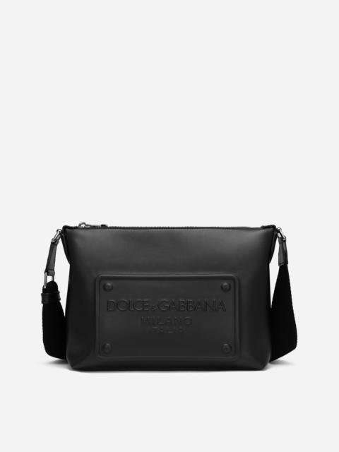 Dolce & Gabbana Calfskin crossbody bag with raised logo