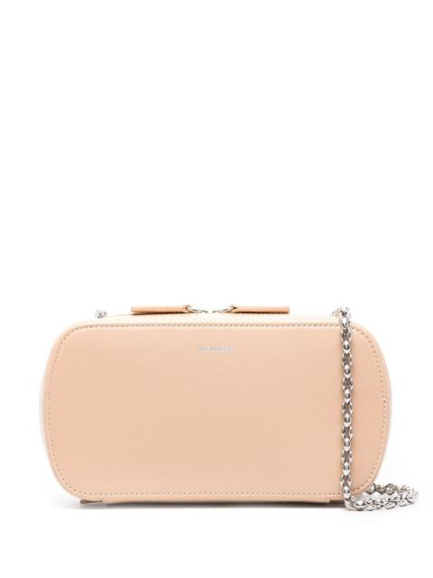 Jil Sander logo-print leather shoulder bag
