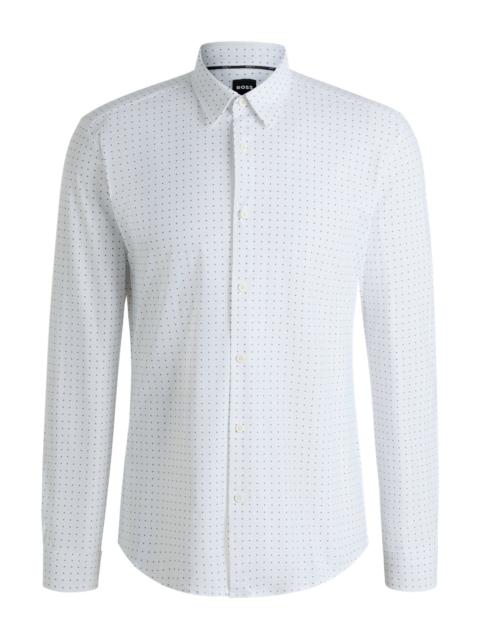 BOSS SLIM-FIT SHIRT IN PRINTED PERFORMANCE-STRETCH JERSEY