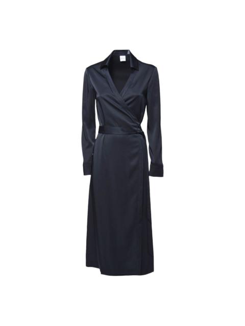satin wrap dress