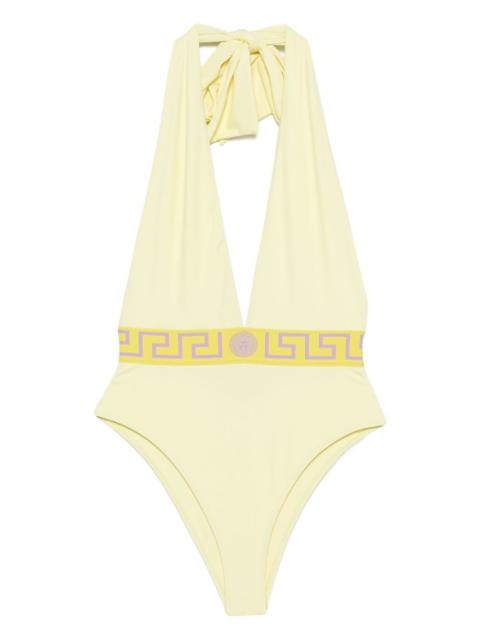 VERSACE Greca halterneck swimsuit