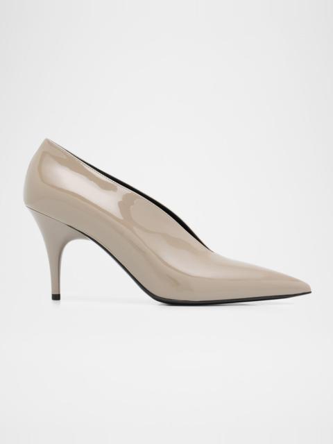 GUCCI Musa Vernic Patent Leather Anklet Pumps