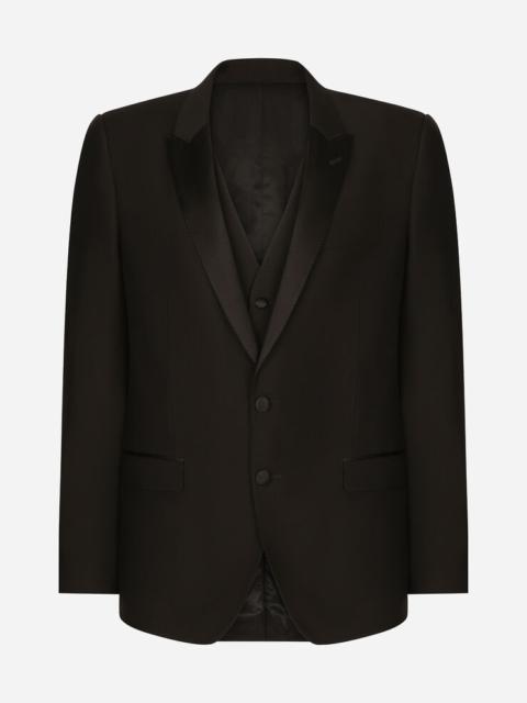 Wool and silk Martini-fit tuxedo suit