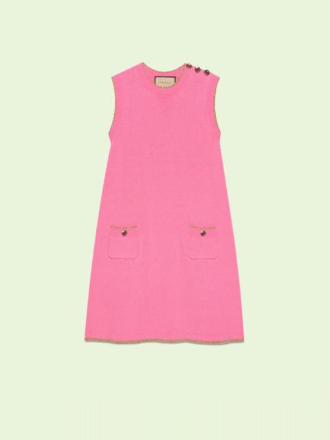 GUCCI Cotton lamé knit dress