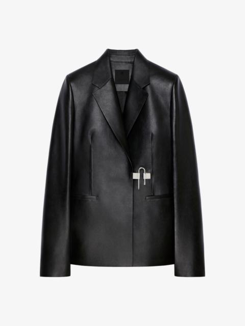 Givenchy SLIM FIT JACKET IN LEATHER WITH U-LOCK BUCKLE