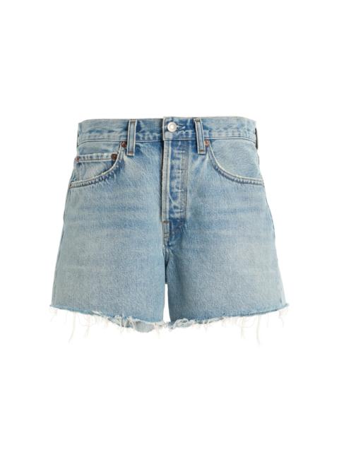 AGOLDE Parker Long Denim Shorts light wash