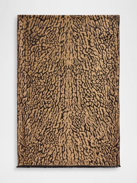 SAINT LAURENT Leopard Pattern Stole