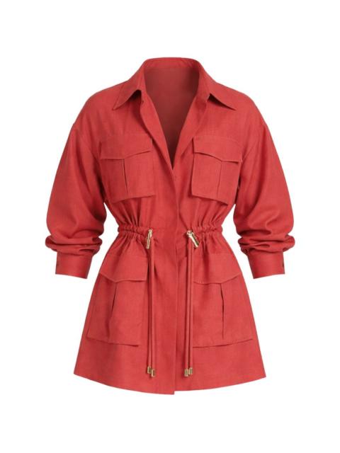 ELIE SAAB drawstring silk shirt