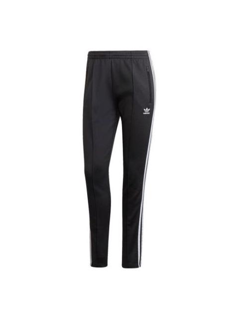 (WMNS) adidas originals Sst Pants Pb Slim Fit Athletics Training Sports Pants Black GD2361
