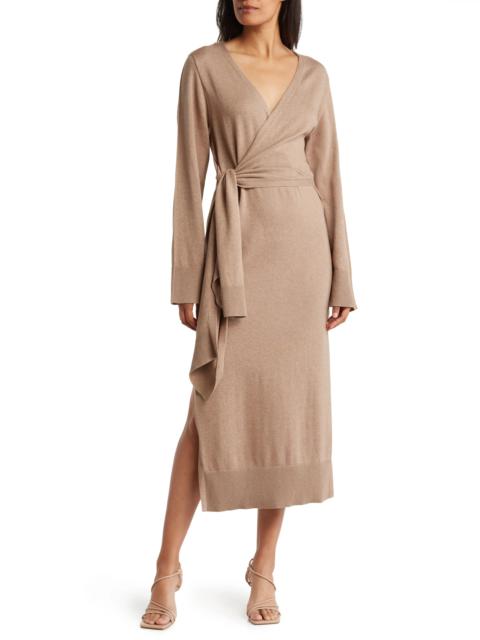 Skyla Long Sleeve Cotton & Cashmere Sweater Dress