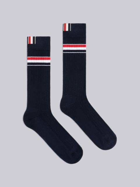 Thom Browne ATHLETIC RIB COTTON STRIPE ANKLE LENGTH SOCKS