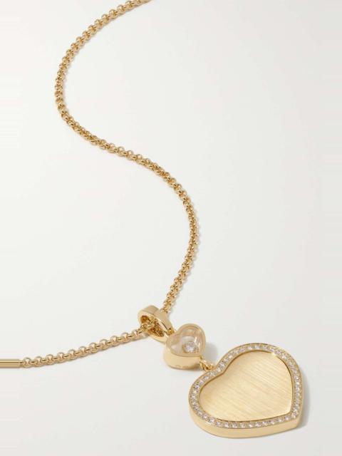 Happy Hearts 18-karat gold diamond necklace