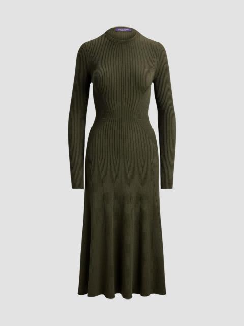 Ralph Lauren Women's Parson Rib-Knit Day Dress - Cypress