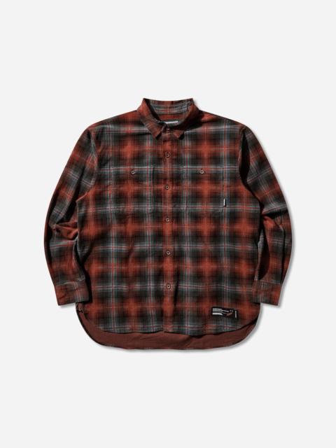 NEIGHBORHOOD Men's Corduroy Check Longsleeve Shirt Red