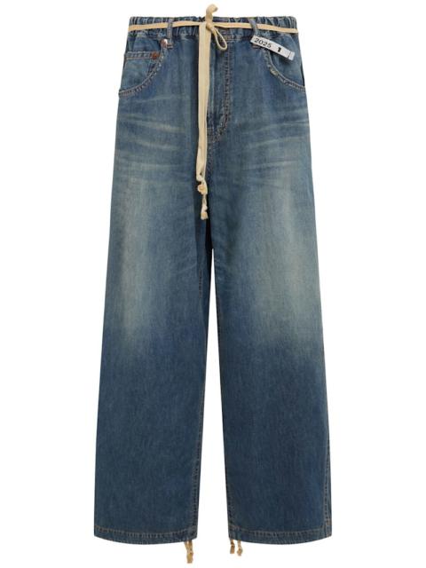 Maison MIHARAYASUHIRO Embroidered high rise wide jeans