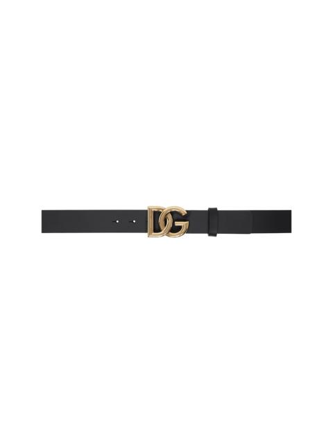 Dolce & Gabbana Black Lux Leather Belt