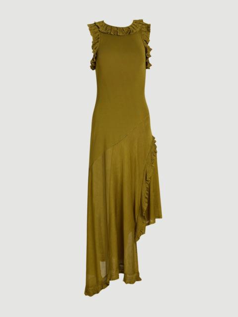 KAREN MILLEN Ruffle Trim Knitted Maxi Dress