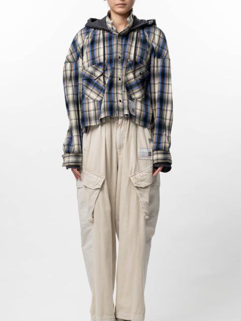 Maison MIHARAYASUHIRO Hoodie Combine Checkered Shirt