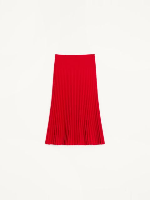 Valentino VALENTINO WOOL CREPE PLEATED MIDI SKIRT
