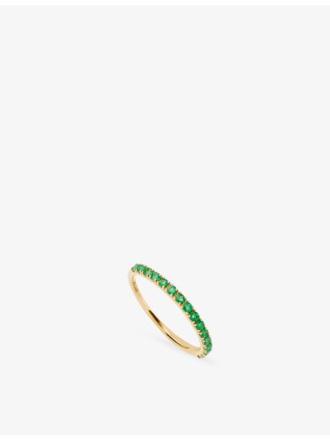 MISSOMA Eternity 9ct Solid Yellow-Gold and Half Emerald Ring